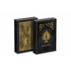 Bicycle Black and Gold Rider Back Playing Cards Shopee Singapore