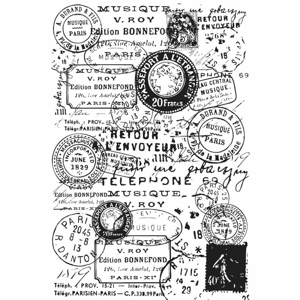 Vintage background Silicone Clear Seal Stamp DIY Scrapbooking Embossing ...