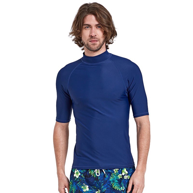 Mens Rash Guard Short Sleeve Swim Shirt UV 50+ | Aqua Design