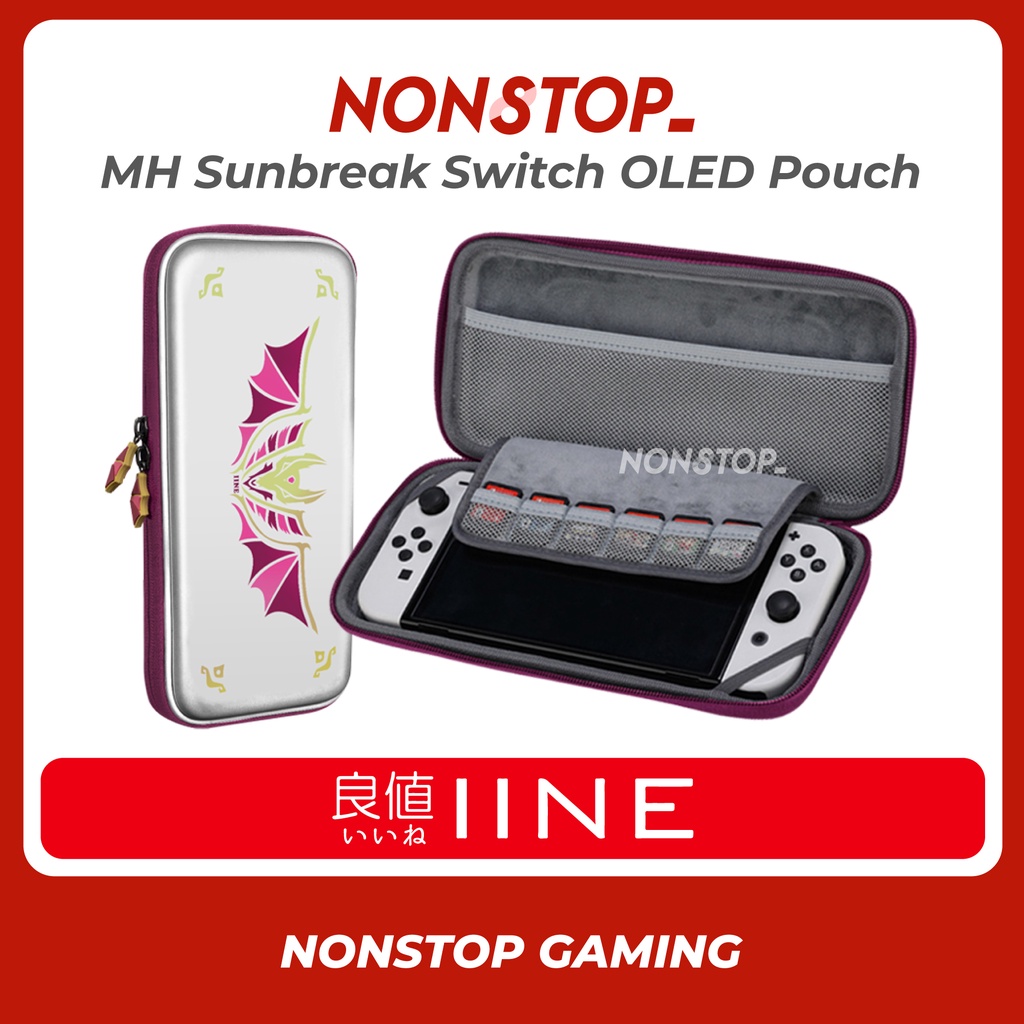 Iine 良值 Monster Hunter Rise Sunbreak Switch Oled Travel Pouch Protective Bag Portable Case L671