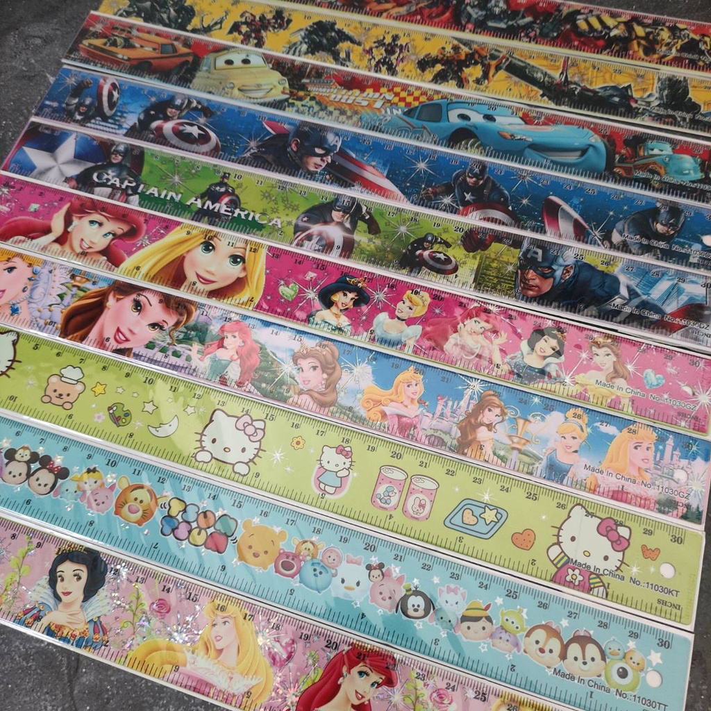 30cm IRON Ruler Character 1394 / Motif Ruler / Ruler / Ruler / 30cm ...