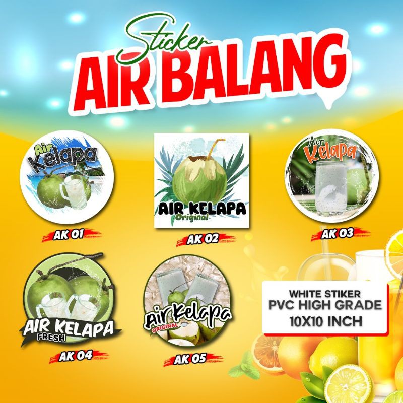 Coconut Water BALANG Water STICKER Comes With Attractive design ...