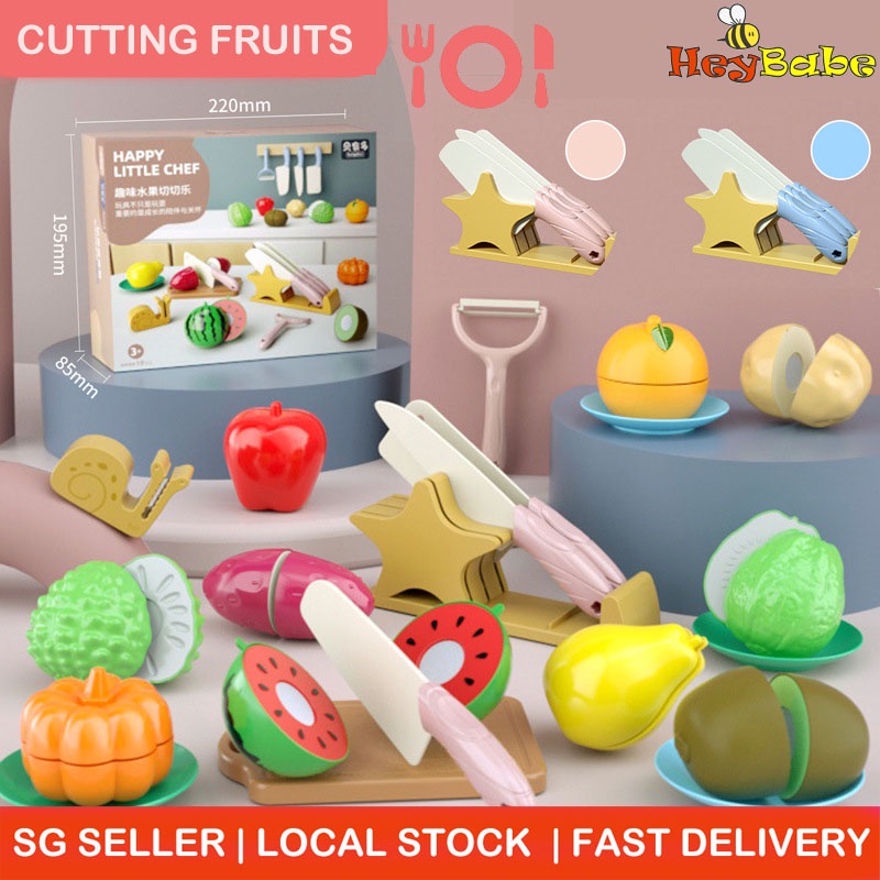 【Free wrapping】Cutting fruits vegetable/21pcs pretend play toy, kitchen role play toy set for baby, toddles.Little chef.