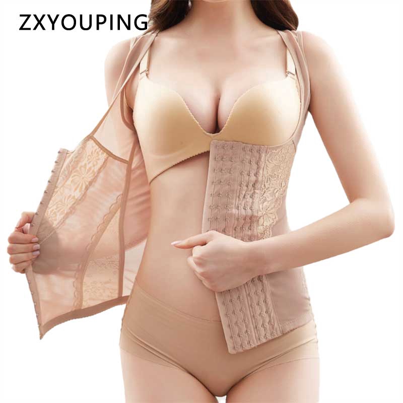 Women The fine waist body toning garments Girdle Corset Mesh Breathable