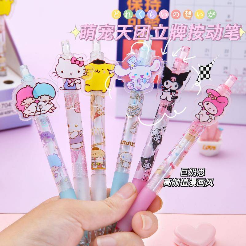 6Pcs/Set Sanrio Mymelody Kuromi Cinnamoroll Pompom Purin ...