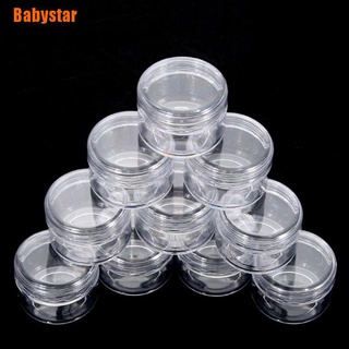 50PCS 10Gram 10ML Cosmetic Sample Containers Small Jars Bottle Storage  Container Plastic Round Pot Tiny Makeup