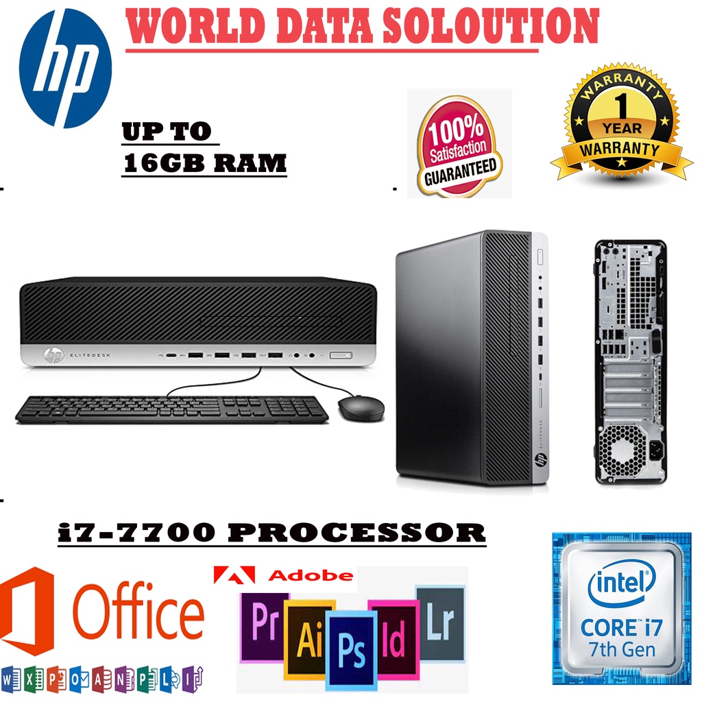 PC i7-7th Gen)HP EliteDesk SFF 800 G3 i7-7700 CPU/UP TO 32GB RAM