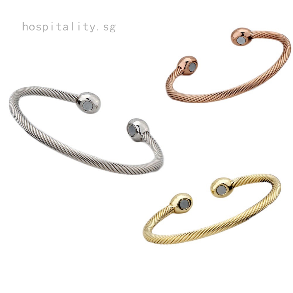 Pure Copper Health Care Magnetic Therapy Open Cuff Bracelet Arthritis Men Women Fashion Jewelry Vintage Bracelet Charm