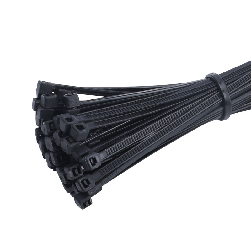 100pcs/bag Black 3mm*150mm Self-Locking Nylon Wire Cable Zip Ties Cable ...