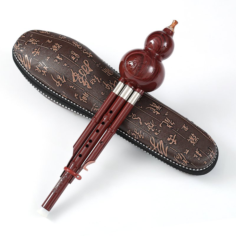 Chinese Handmade Hulusi Black Bamboo Gourd Cucurbit Flute Ethnic ...