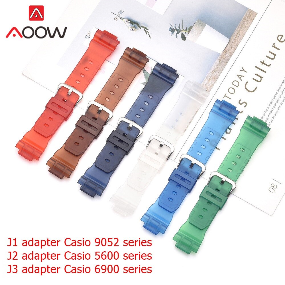 16mm Colorful Resin Watchband for Casio G Shock 9052 5600 6900