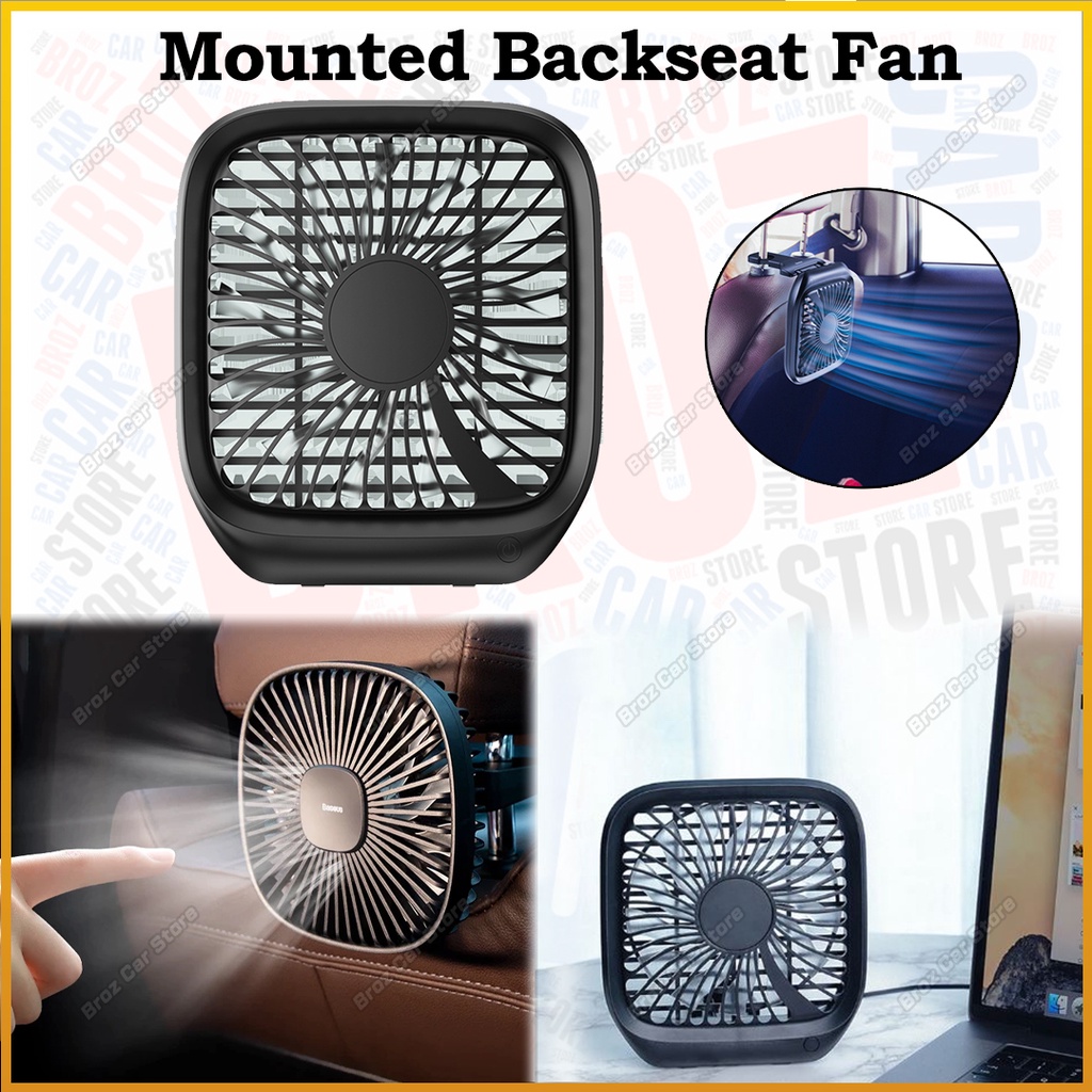 3 Speed Adjustable Mini USB Fan Mounted Backseat Fan Cooler Foldable