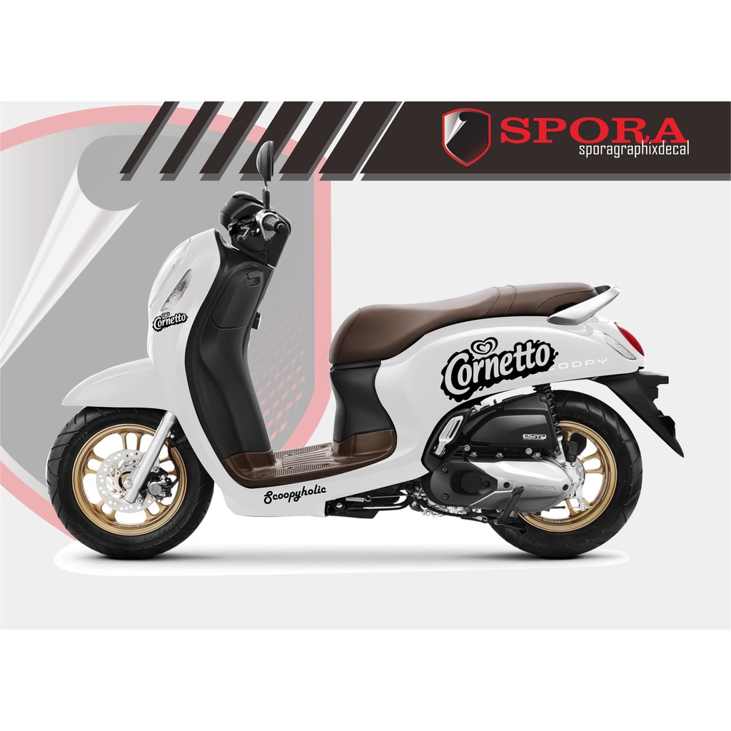 Scoopy sticker cornetto cutting sticker striping | Shopee Singapore