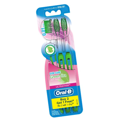 Oral B Tooth Brush Gumcare Greentea 3s - Gambar 4