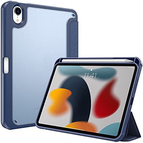 Transparent Case for iPad 7/8/9 Gen 10.2 iPad 10th 2022 10.9 Air 4 5 Pro11 2021 Mini 6 8.3“ Pro 9.7 air 1/2 with Pencil Holder PU Silicon Hard PC Clear Cover Full Protective Casing
