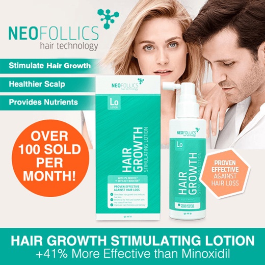 Neofollics Hair Growth Lotion. Clinically proven +41 MORE EFFECTIVE