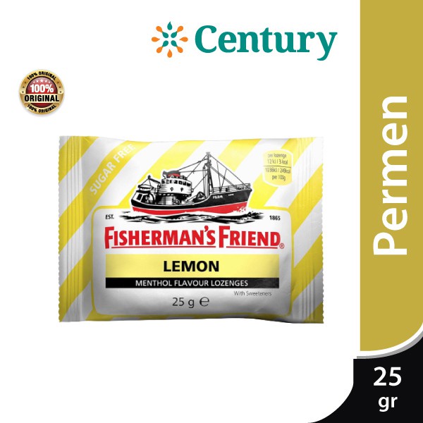 Fisherman's Friend Sugar Free Lemon Tropical 25 Gr/Permen Pelega Tenggorokan / Pernafasan bau mulut