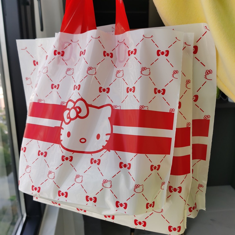 Hello Kitty PU plastic Gift Bag Premium gift cartoon LOGO carrier bag