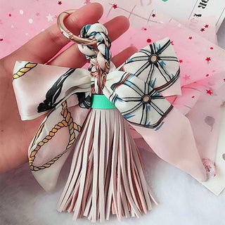 Fashion Tassel Key Chain Women Cute Tassel KeyChain Bag Accessory PU  Leather Tassels Car Key Ring Fringe Jewelry Luxury Trinket