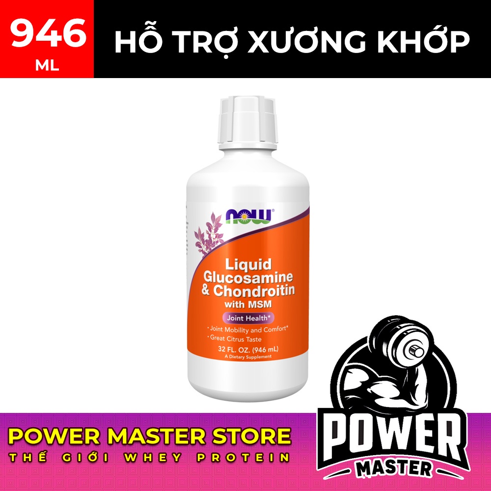 Now Liquid Glucosamine & Chondroitin With MSM, Supports Water-Based ...