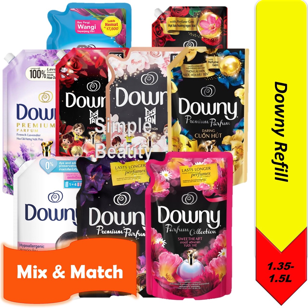 Downy Fabric Softener Refill, 1.1L1.5L,[Min] Shopee Singapore