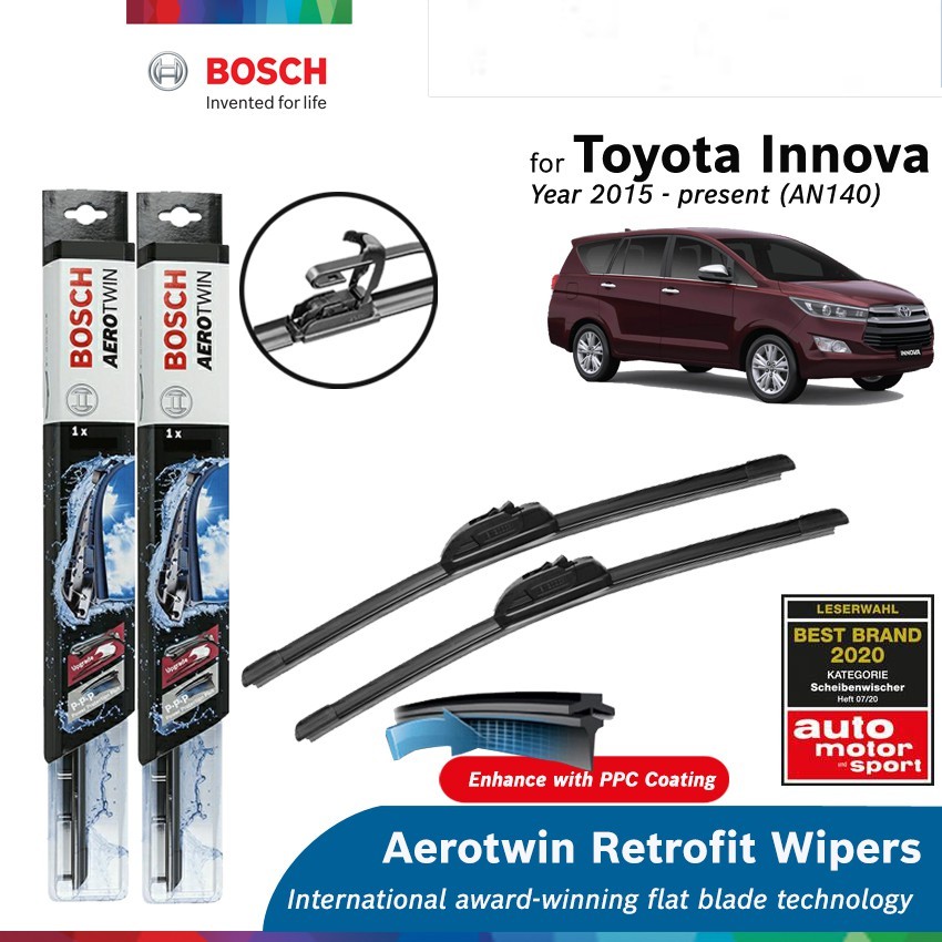 Bosch Aerotwin Retrofit U Hook Wiper Set for Toyota Innova AN140 (24 ...