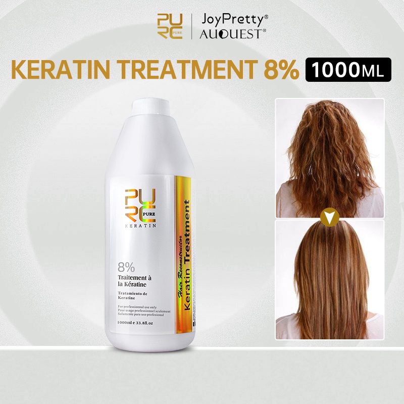 PURC 8 Brazilian keratin Treatment Smooth Hair Straightening Hair Repair Frizz Hair Care 1000ml Shopee Singapore