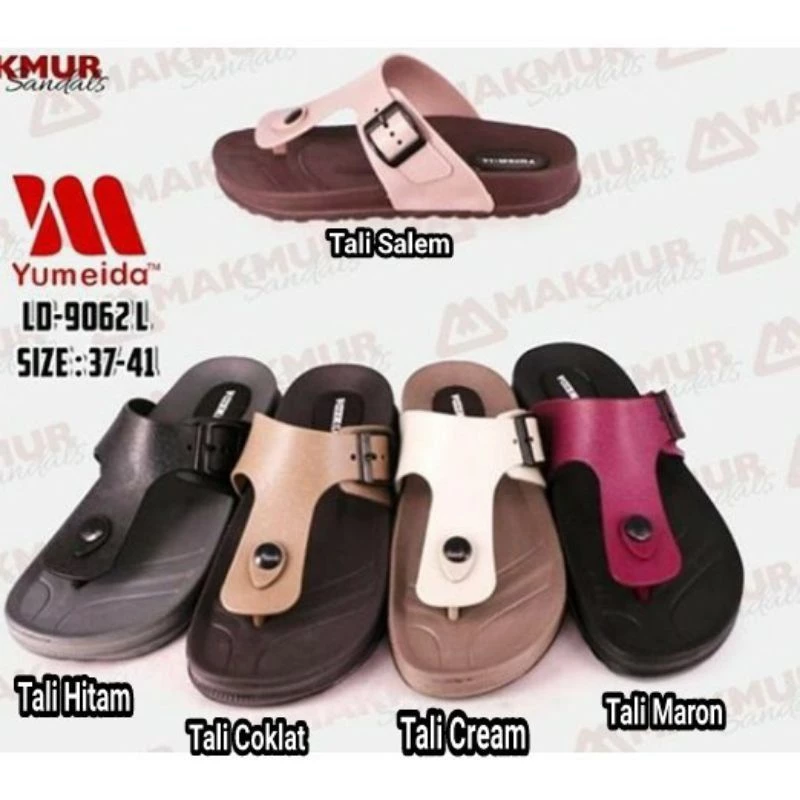 Sandal Jepit Santai Karet Wanita Yumeida 9062 - Gambar 2