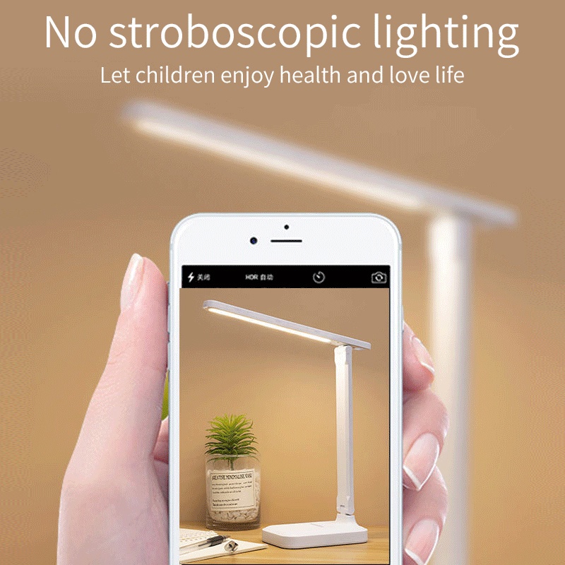 Study Lamp Foldable Rotatable Desk Lamp Touch Switch LED Table Lamp ...