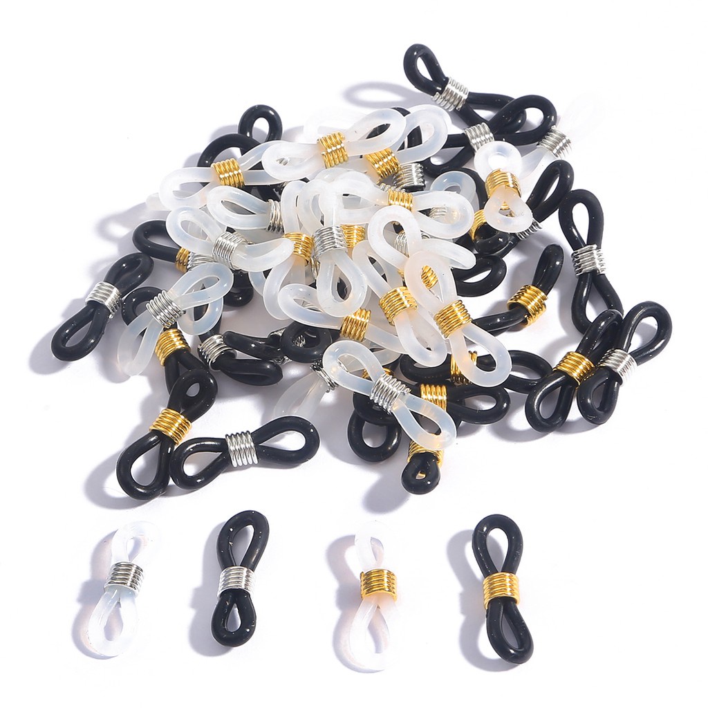 50pcs Ear Hook Eyeglasses Spectacles Chain Glasses Retainer Ends Rope