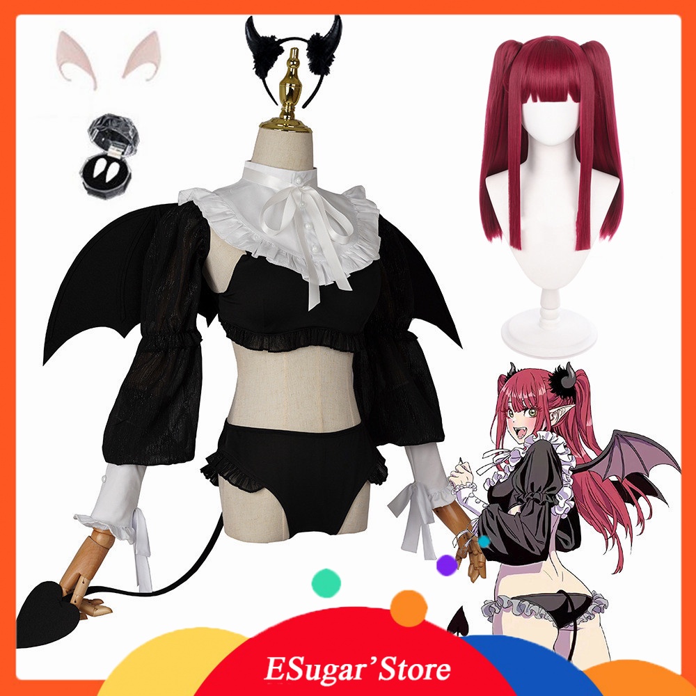 Anime My Dress Up Darling Cosplay Marin Kitagawa Cosplay Costume Rizu Kyun  Little Devil Cute Sexy Cosplay Costume | Shopee Singapore