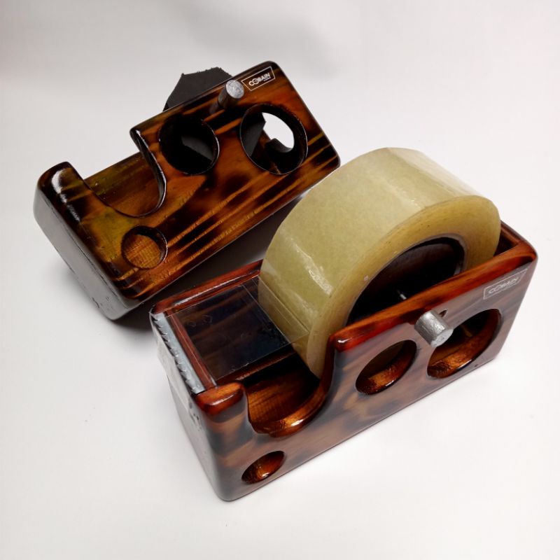 KAYU 2inch Large Duct Tape Cutter Tape Cutter Dispenser Teak Wood
