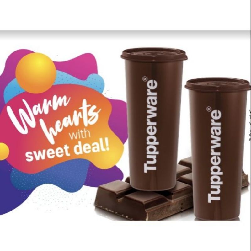 Tupperware Choco Duo Tumbler 470ml - 2pcs | Shopee Singapore