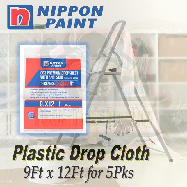 NIPPON PAINT PLASTIC DROP CLOTH 9x12Ft (Painting Cover/ Renovation