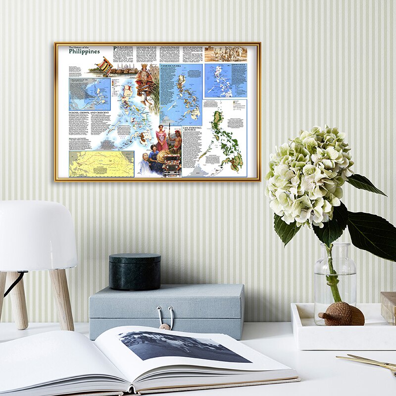 A2 World Map Philippines 1986 Personalized Map Of World 59x42cm Non ...