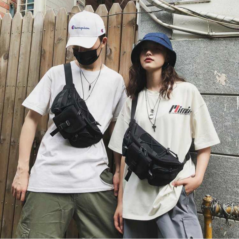 Ulzzang Korean Nylon Waterproof Bag Waist Bag Sling Bag Pouch Bag