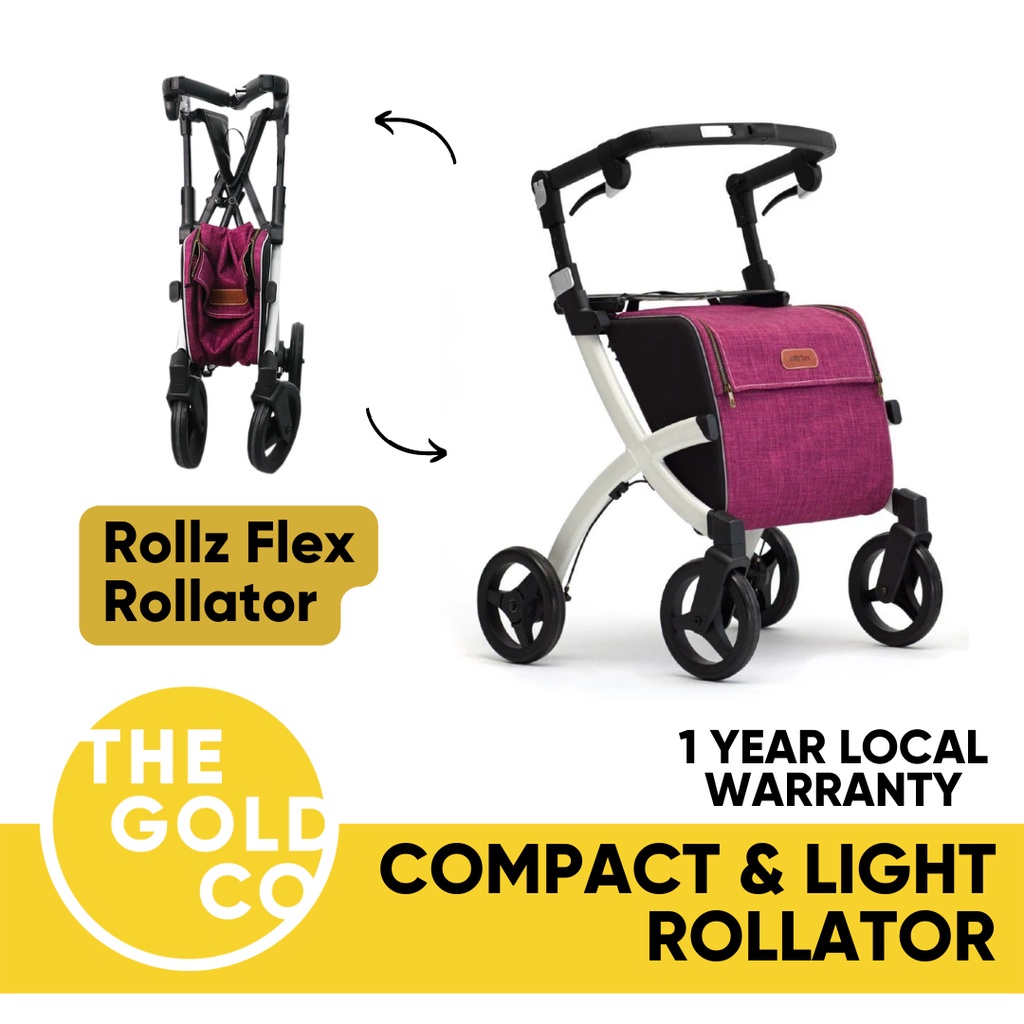 Rollz Flex Compact Lightweight Rollator Shopee Singapore