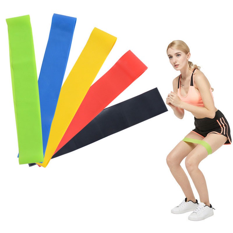 Resistance Band Yoga Pilates Abs Exercise Stretch Fitness Tube Workout Bands