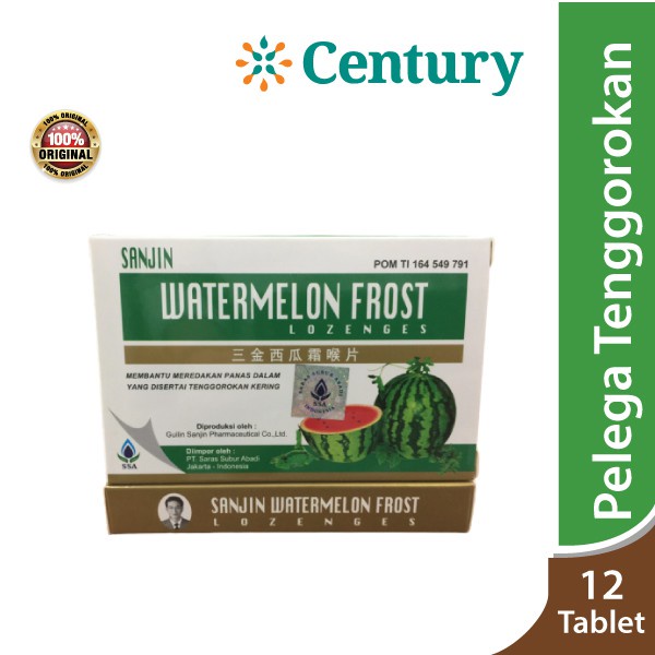 Sanjin Watermelon Frost Lozonges 1 Box / Panas Dalam / Permen Tenggorokan / Batuk / Sariawan