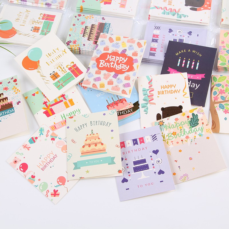 [Local Stocks] Happy Birthday Cards Packs (12 pcs) Shopee Singapore