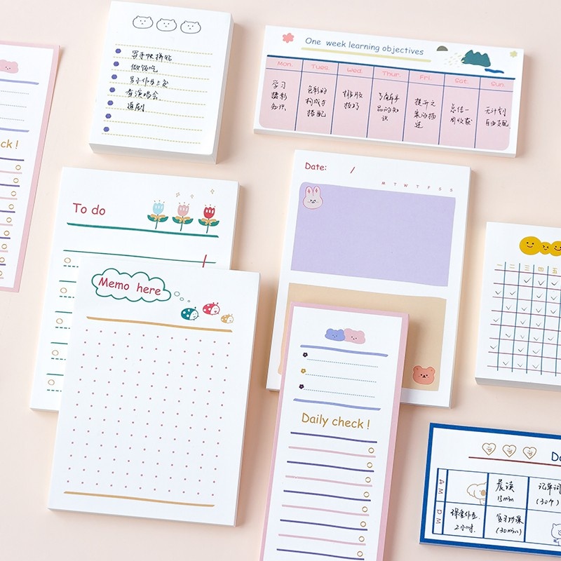 Cute schedule notepad memo note to do list daily planner weekly planner ...