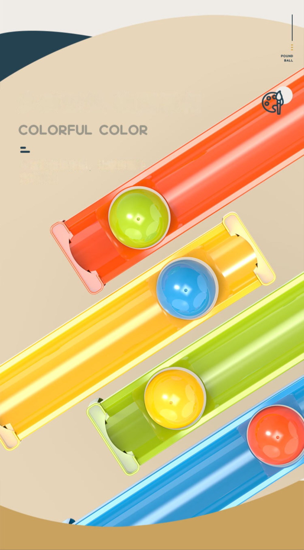 5 Layer Ball Drop Roll Swirling Tower Run with Swirling Ramps & 4 Balls ...