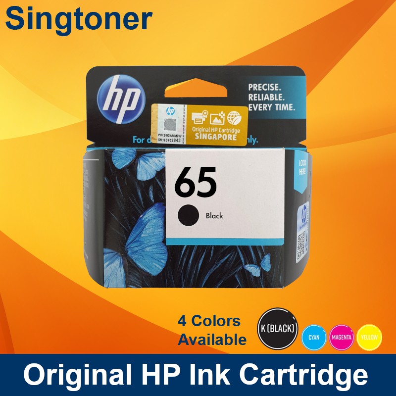 HP 65 65xl Black Color Ink Cartridge DESKJET 2620 / 2621 / 2622 / 2623 ...