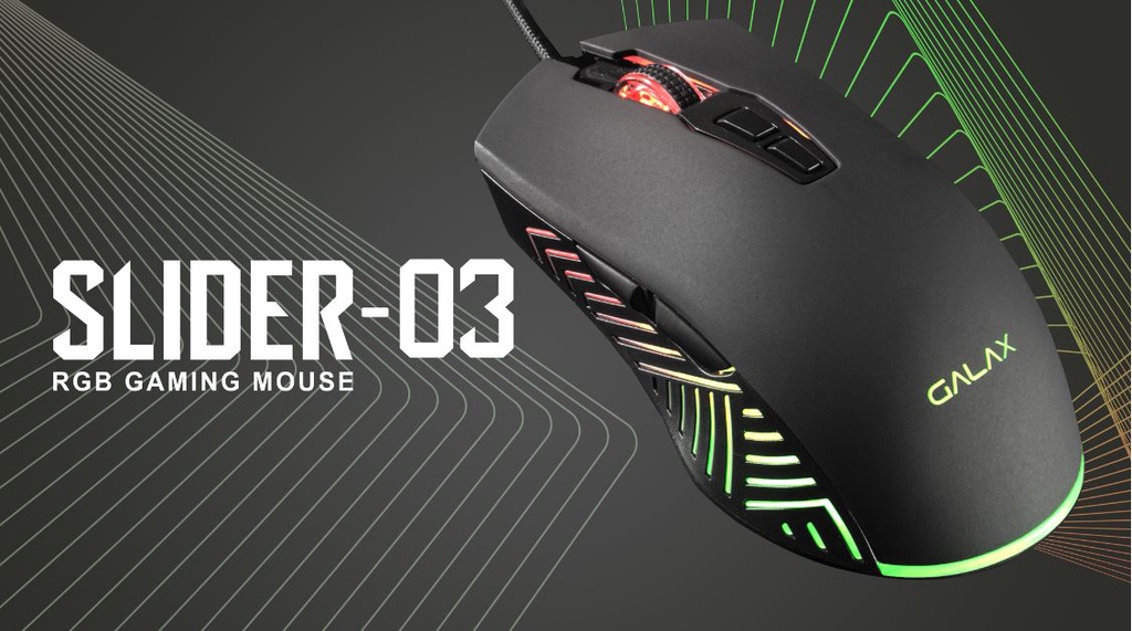 GALAX Slider-03 7200DPI RGB 7 Programmable Macro Keys Gaming Mouse ...