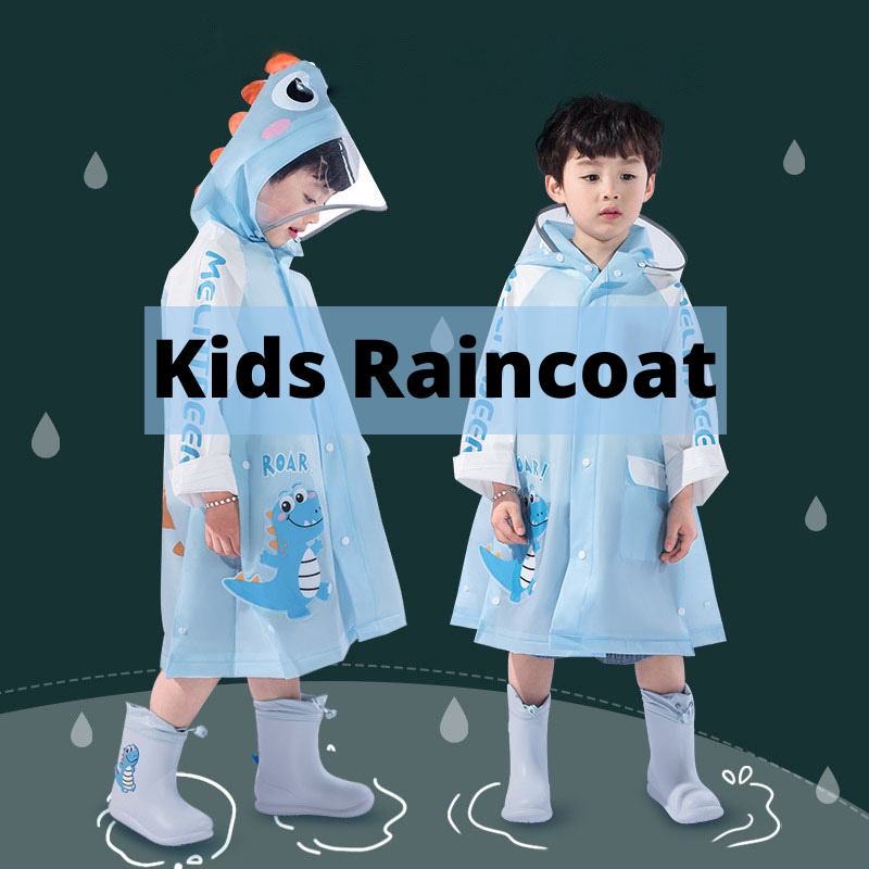 {SG} Kid Raincoat with Hood Raincoat for Kids Raincoat for Boys 3D Cartoon Kids Raincoat Kids