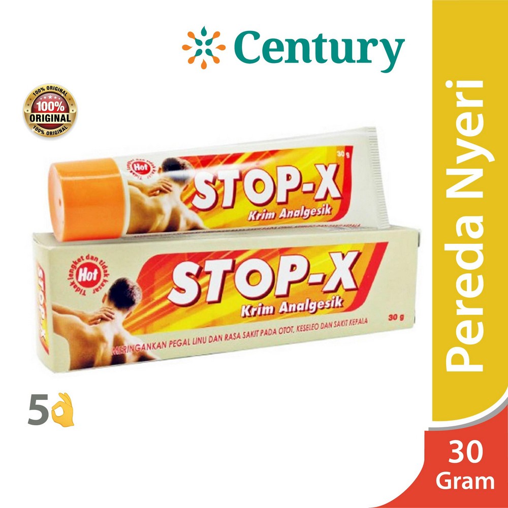 Stop-X Cream 30gr / Pegal-pegal / Nyeri Otot / Keseleo / Nyeri Sendi / Pereda Nyeri