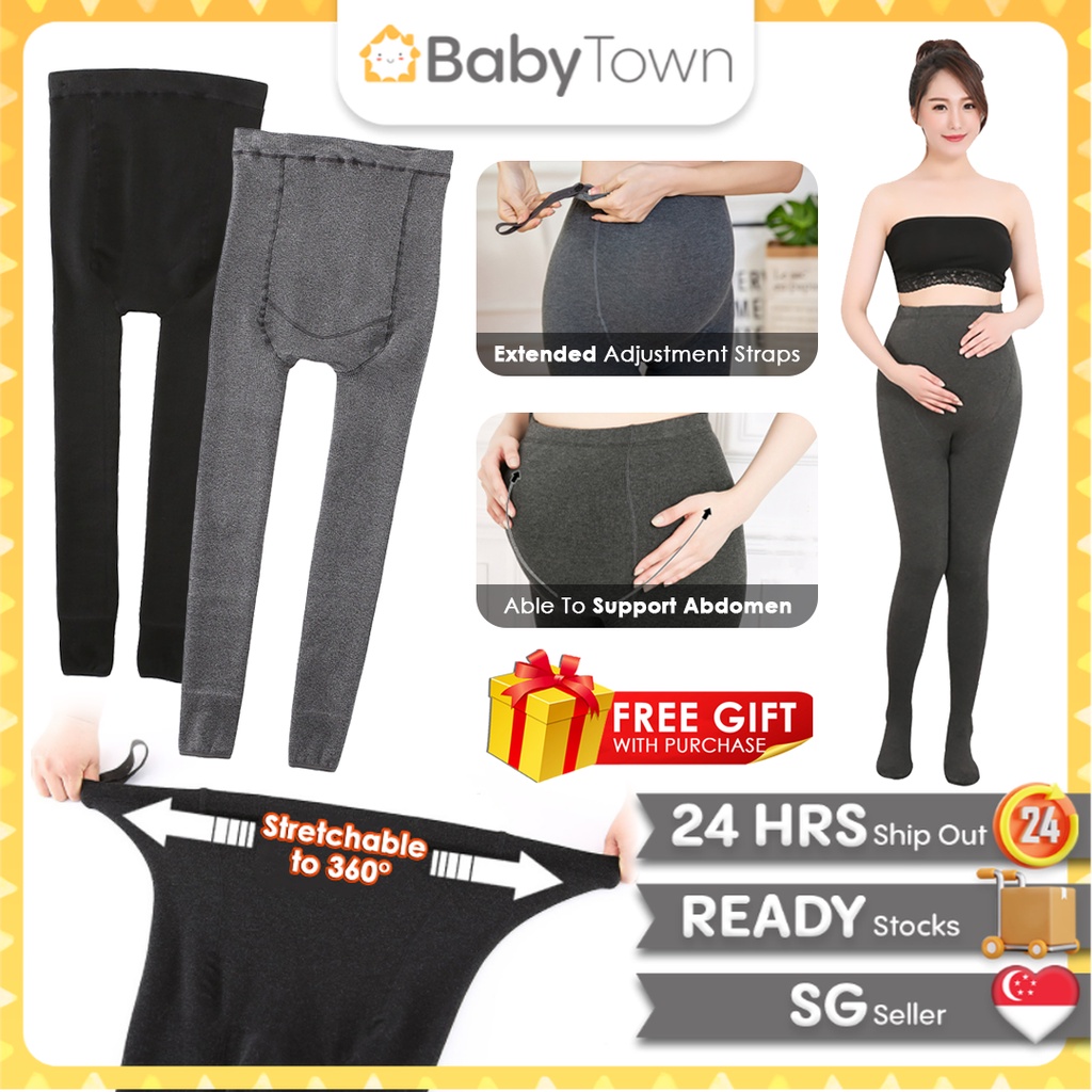 Maternity Pants Freesize Maternity Leggings Pregnancy Pants Stretchable Adjustable Cotton Material BabyTown