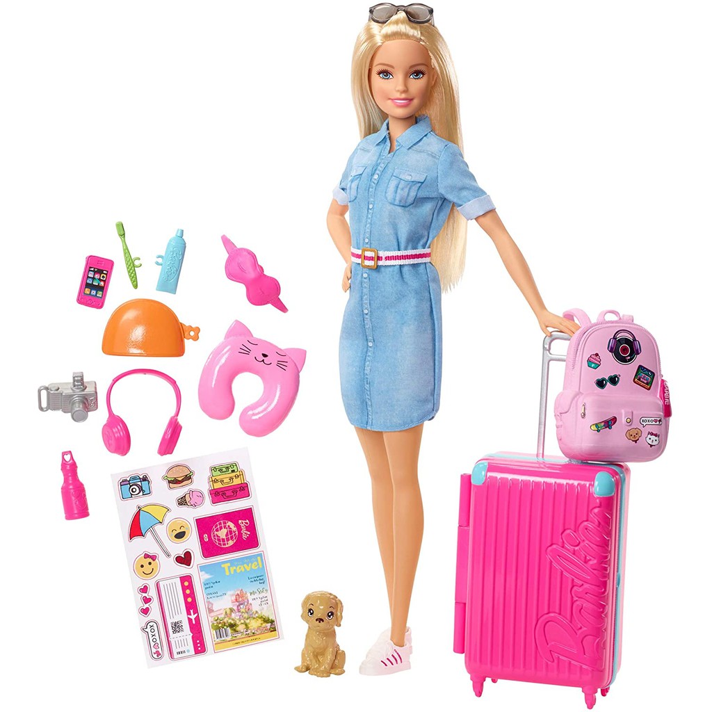 READY STOCK Barbie Travel Doll Shopee Singapore