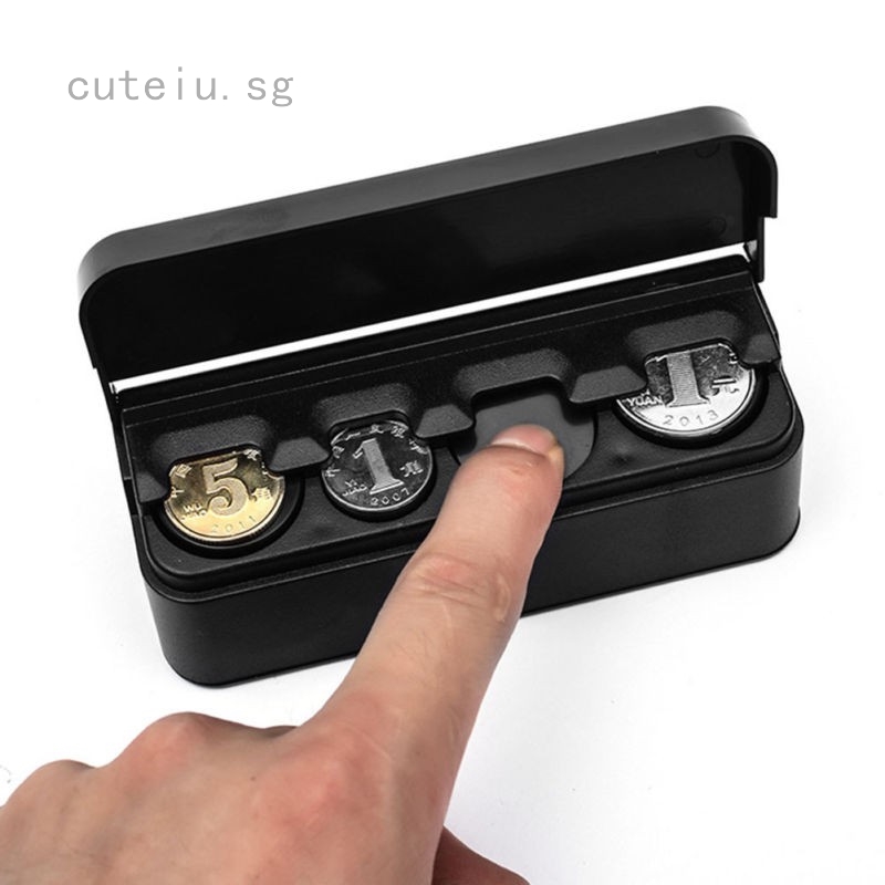 Black Car Auto Interior Coin Case Storage Box Holder Container Organizer Hot