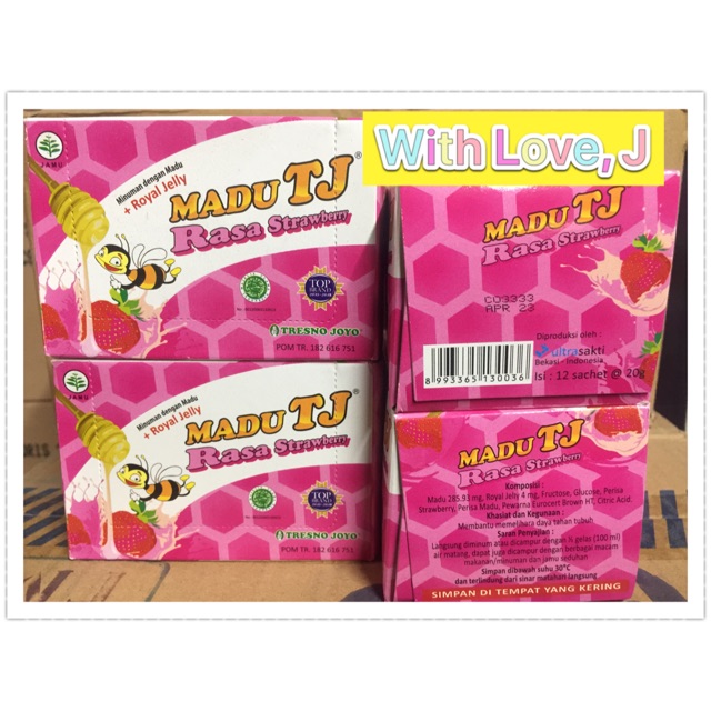 Honey - STRAWBERRY Flavor TJ Honey (12 Sachets) | Shopee Singapore